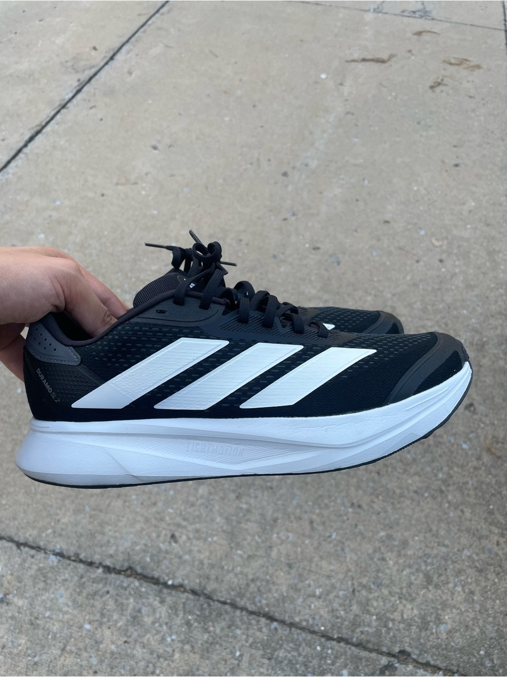adidas Men's Black and White Athletic Running Shoes( Without Insoles)